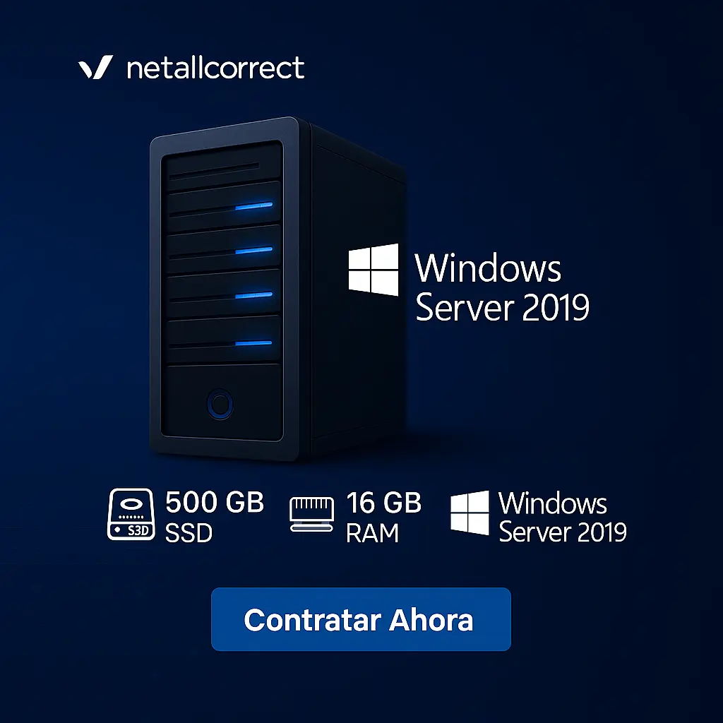 Servidor instancia windows 2019 vmok